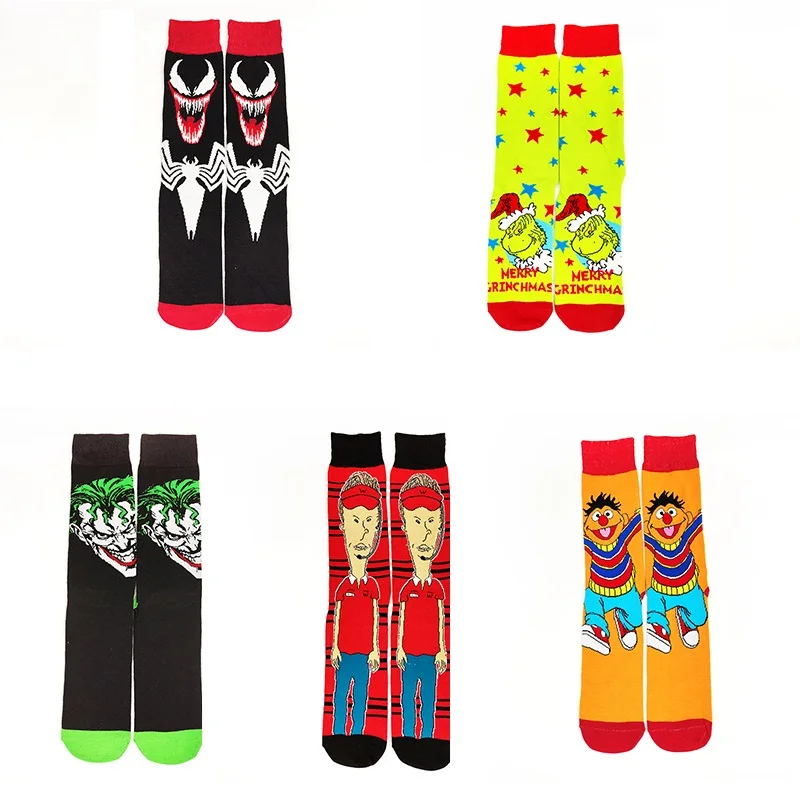 

Новые Индивидуальные забавные интересные творческие носки хлопковые носки европейские и американские Молодежные спортивные поглощающие ...