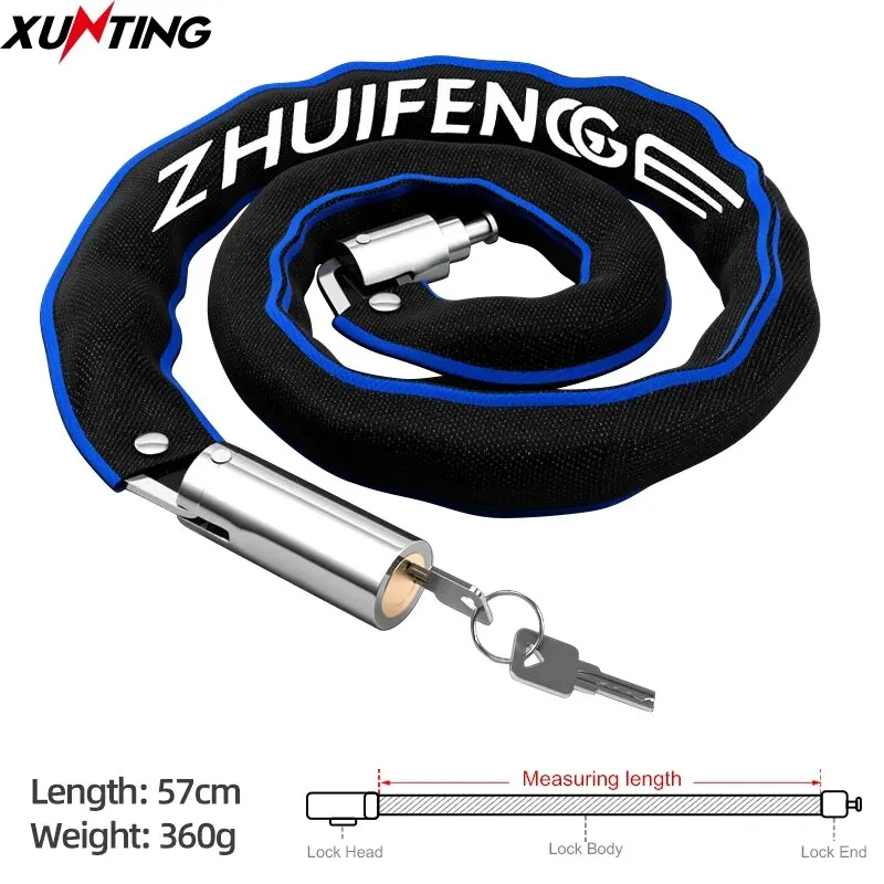 Супер мощный противоугонный велосипедный замок Xunting тросовый с ключами для