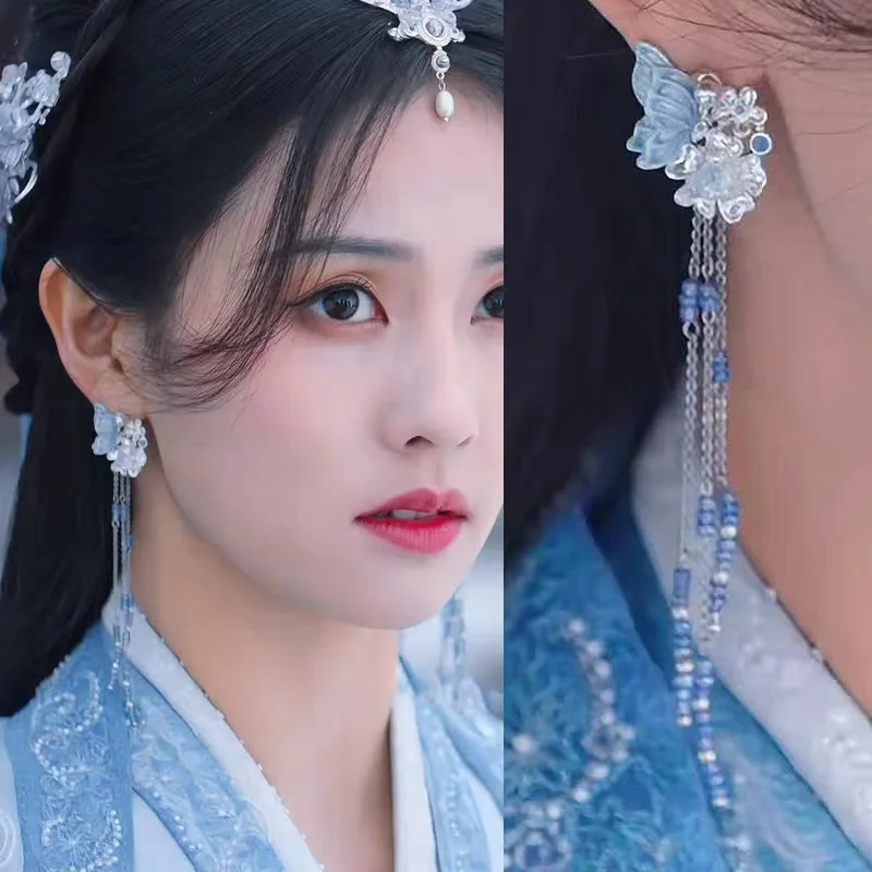

Серьги-подвески до конца Луны Luo Yunxi Tan Taijin с белым оленем Li Susu