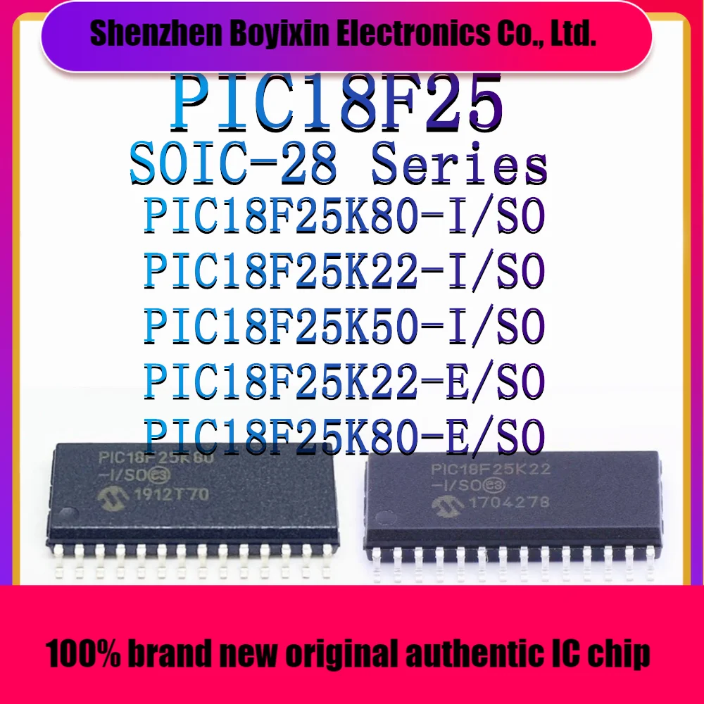 

PIC18F25K80-I/SO PIC18F25K22-I/SO PIC18F25K50-I/SO PIC18F25K22-E/SO PIC18F25K80-E/SO Microcontroller(MCU/MPU/SOC) IC Chip