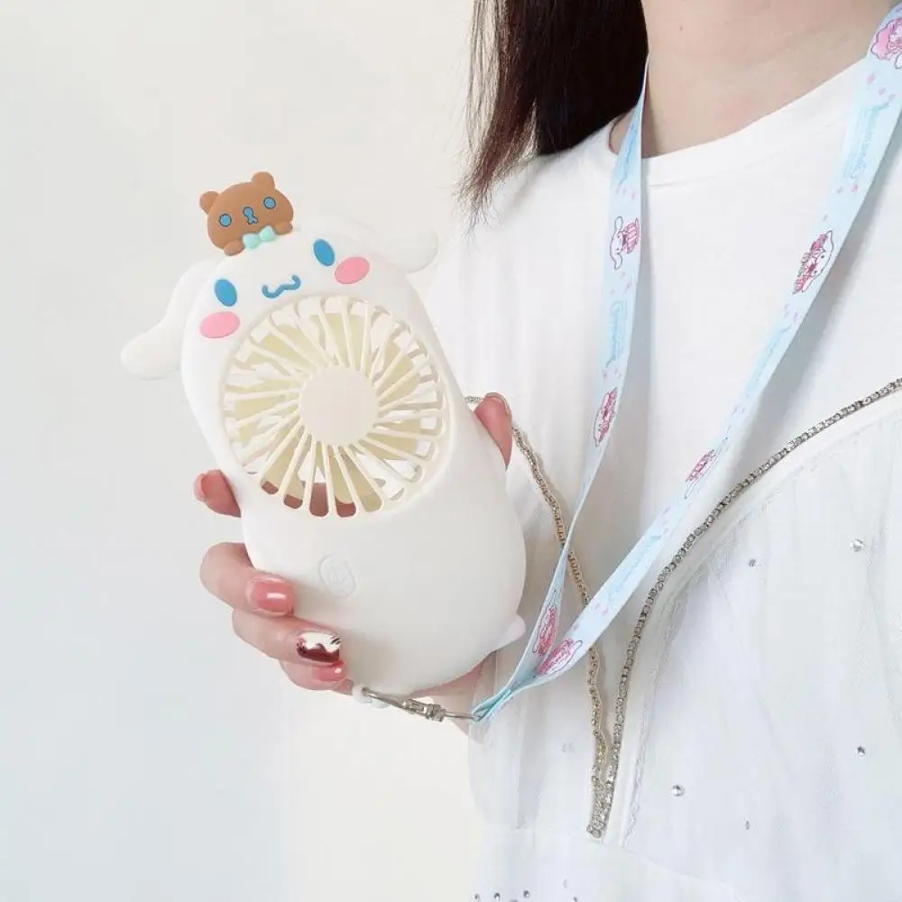 Миниатюрный вентилятор Kawaii Melody Sanrioed Hello kitty Cinnamoroll портативный ручной для девочек