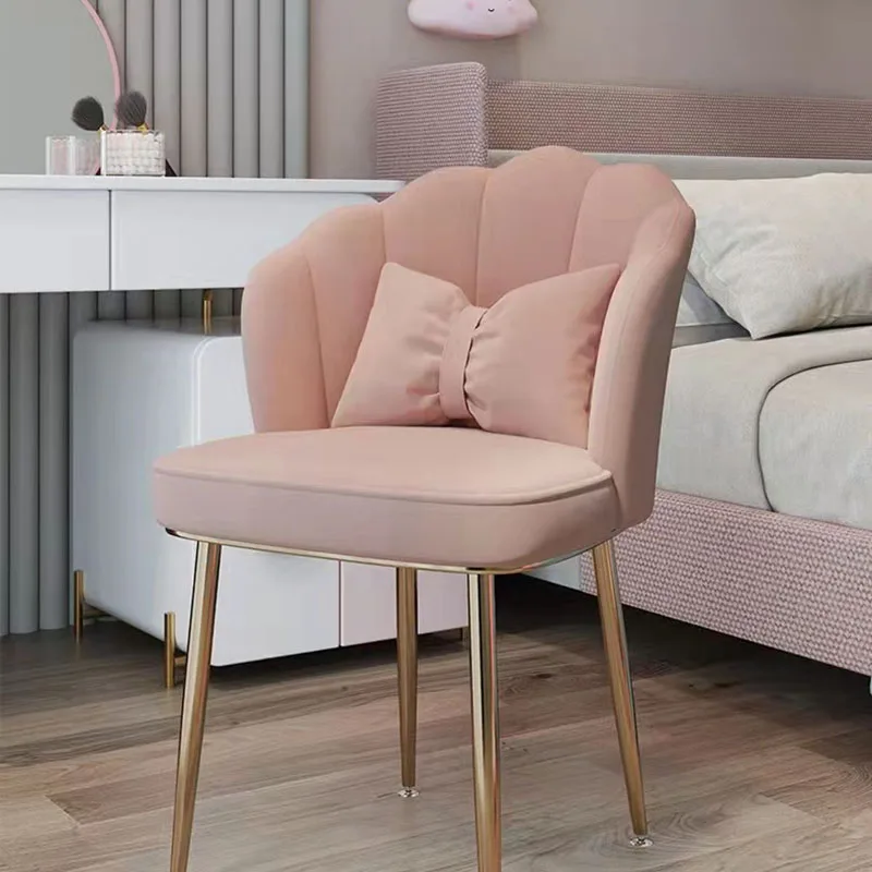 

Nordic кресло компьютерное Ergonomic Luxury Armchair Relaxing Waiting Chair Backrest Pink Makeup Soft Stool Restaurant Furniture