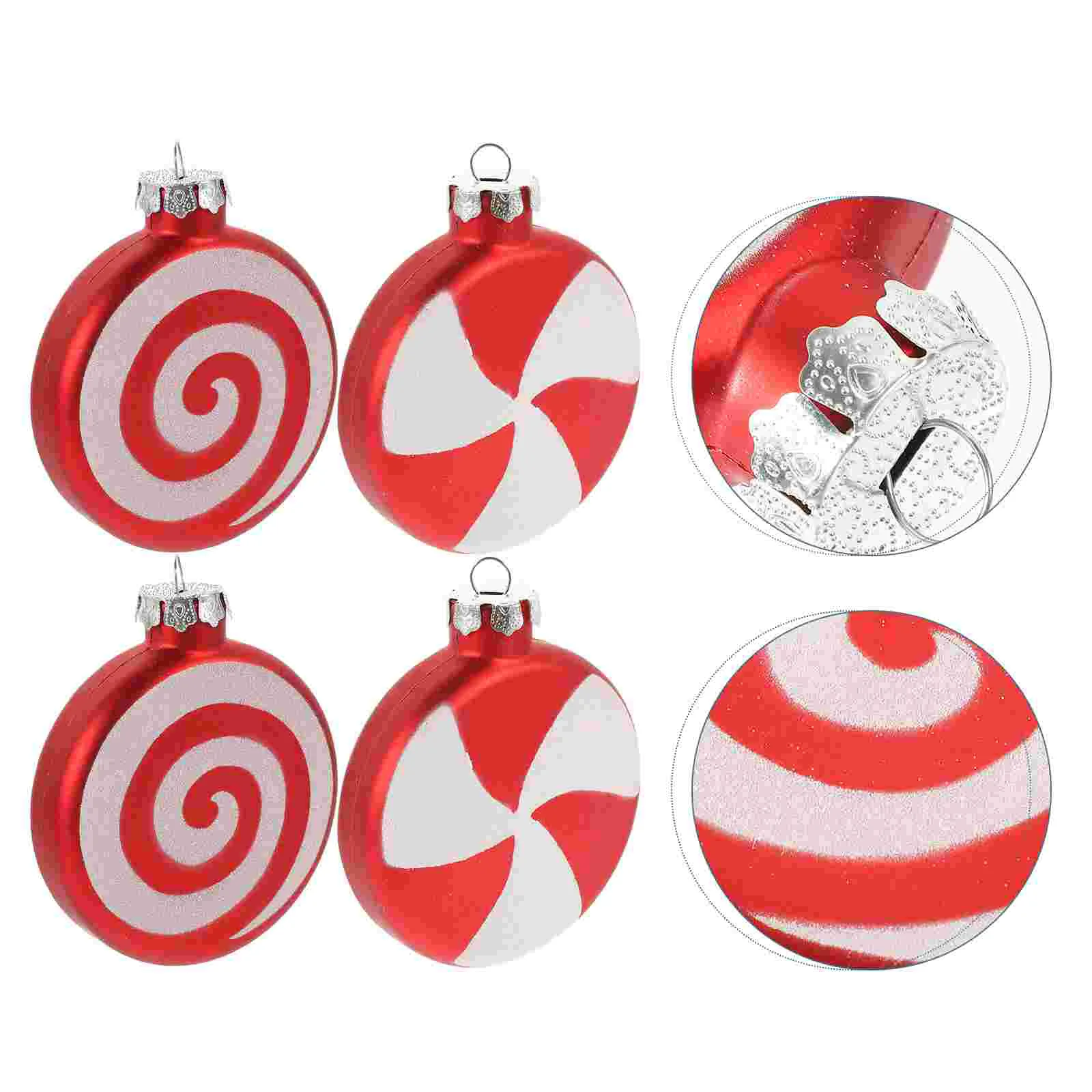 

4pcs Christmas Party Hanging Decorations Painted Pendants Party Decorative Prop