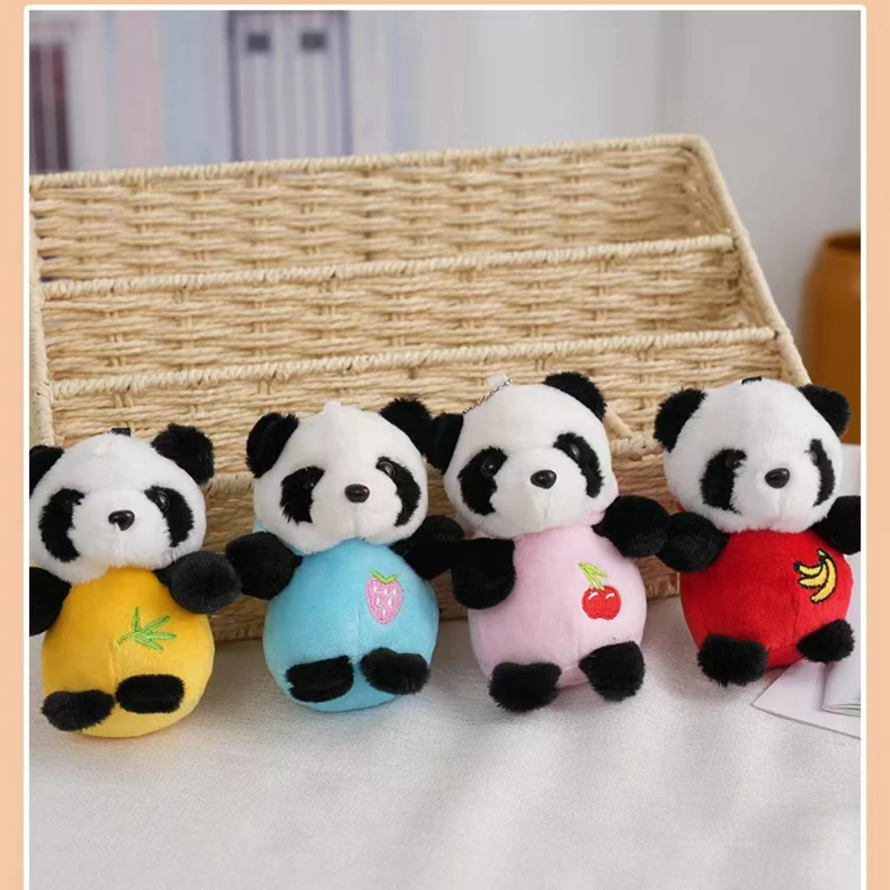 12 см красочная плюшевая кукла панда брелок сумка кулон внутреннее украшение