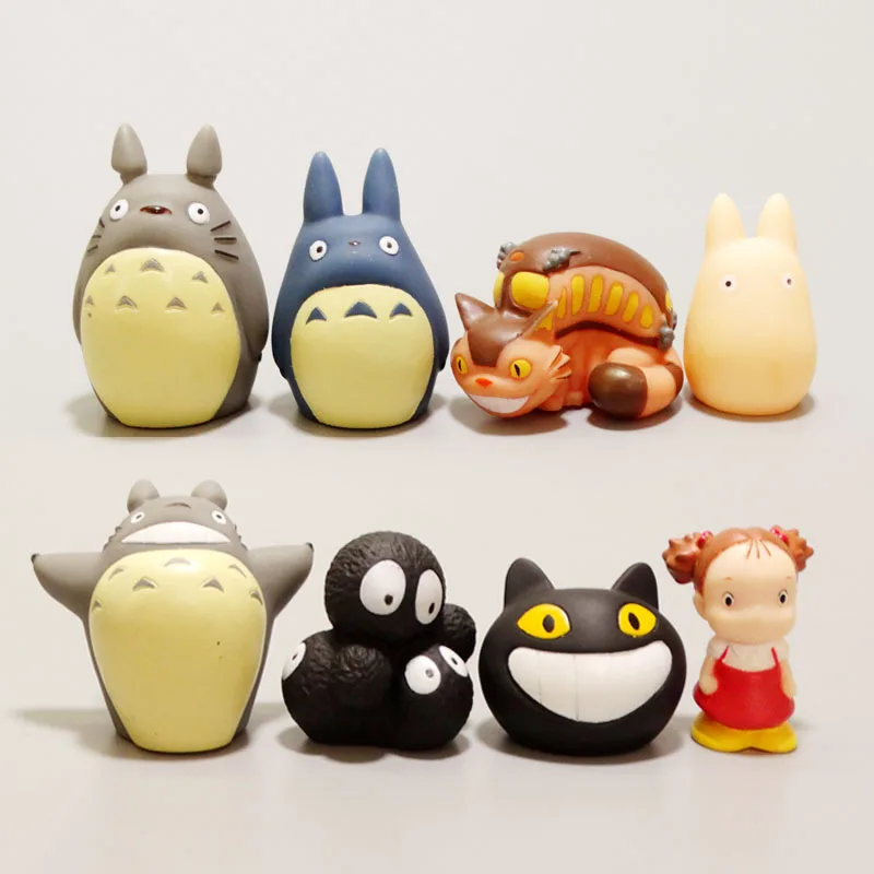 

8pcs/set Cartoon My Neighbor Totoro Fairydust Cat Bus PVC Action Figure Figurine Collection Model Doll Toys Kids Gift