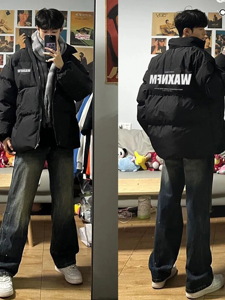 Модное брендовое оригинальное пальто с воротником-стойкой и хлопковой