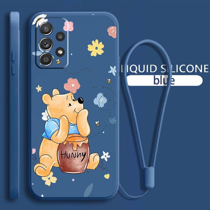 

Art Winnie the Pooh For Samsung Galaxy A54 A34 A14 A73 A53 A33 A23 A13 A72 A52 A32 A22 Liquid Rope Soft Phone Case Coque Capa