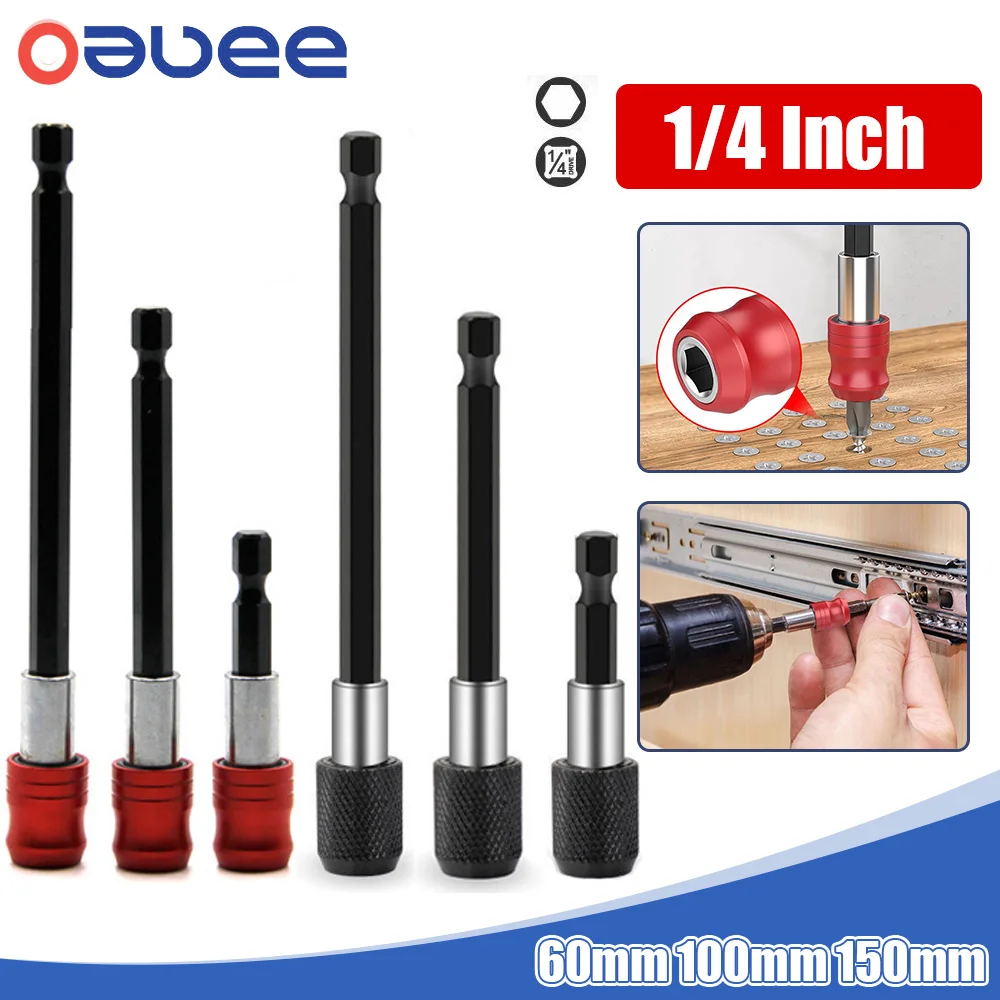 

1/4 Inch Hex Shank Quick Release Screwdriver Bit Holder Extension Bar Magnetic Electric Screwdriver Set Magnetic Tip For Drill