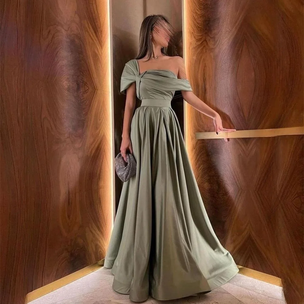 

Prom Dresses Elegant Off the Shoulder Celebrity Dress Floor Length Belt Ruched Taffeta Formal Evening Gowns вечернее платье