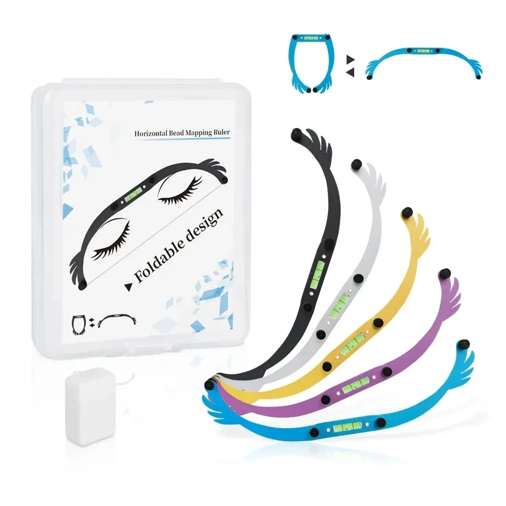 

Микроблейдинг, Перманентная линейка для макияжа, лук и стрела, линейка для отображения бровей, предварительно Встраиваемая Складная татуировка из сплава, набор PMU для измерения