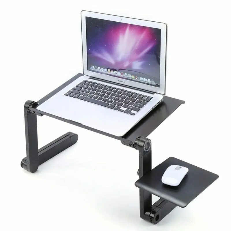Ergonomic Laptop Desk Portable Adjustable Stand Up Aluminum Vented Bed Lapy |