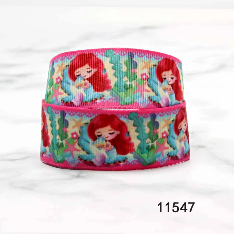 10yards Printed Disney Princess Style Grosgrain Ribbon for DIY Bows Craft Supplies Decoration | Ribbons