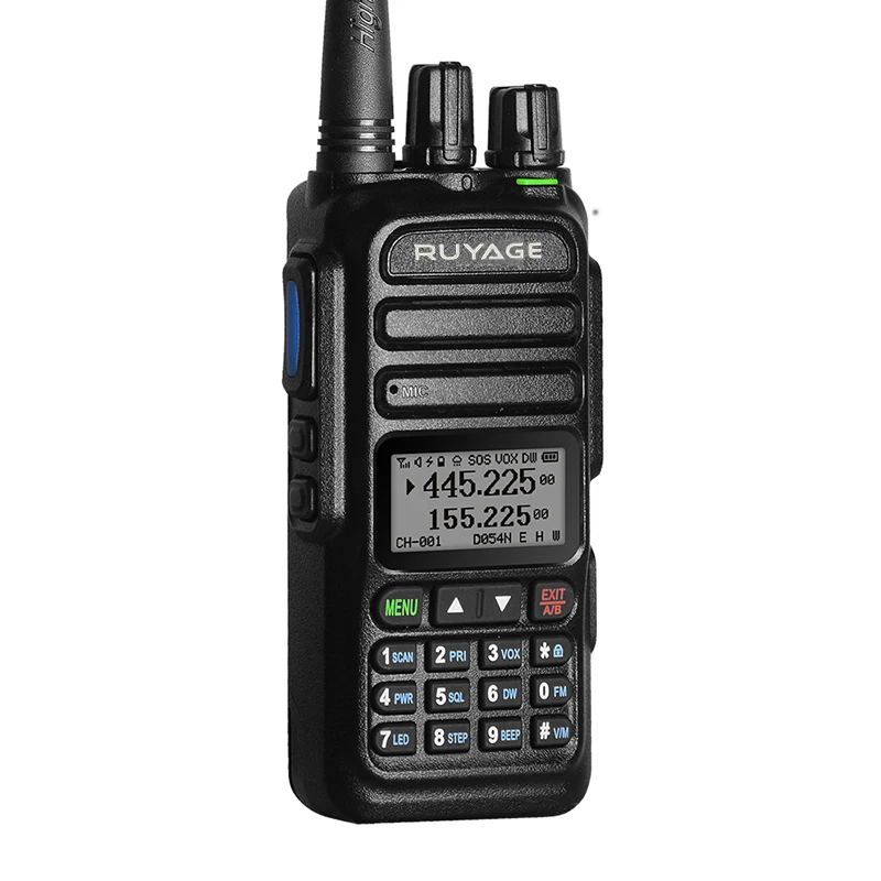RUYAGE UV83 NOAA Weather Channel 6 Bands Amateur Ham Two Way Radio 128CH Walkie Talkie Air Band Color Police Scanner Marine images - 6