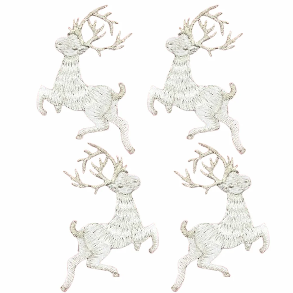 

Patch Embroidery Deerclothing Cloth Christmasapplique Sew Diy Repair Stickers Embroidered Sticker Dress Iron Party Festival