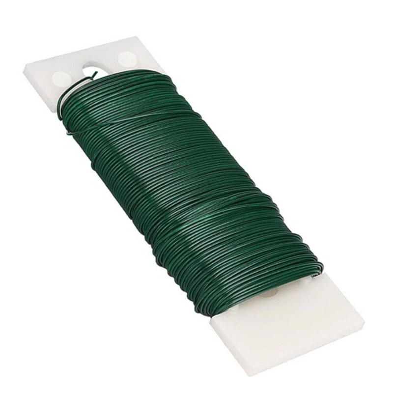 22 Gauge Floral Wire Flexible Paddle Wire Florist Green Wire for Crafts Wreaths Christmas Tree Garland Floral Flower