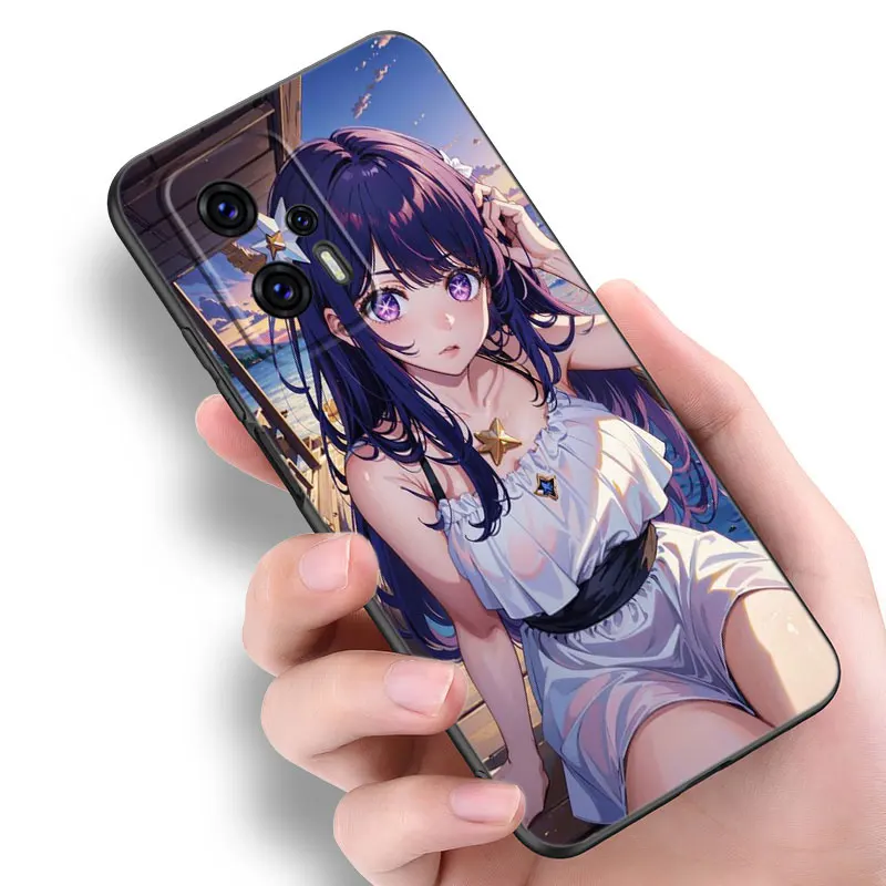 Черный силиконовый чехол для телефона с аниме Hoshino Ai Xiaomi POCO X3 X4 NFC F4 GT F5 F6 M4 M6 X5 X6 NEO Pro