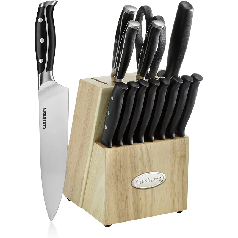 

Набор кухонных ножей шеф-повара из 15 предметов, антикоррозийные ножи из нержавеющей стали, эргономичная ручка