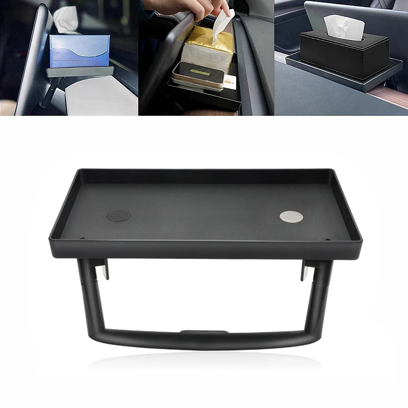 

Автомобильный держатель для салфеток Tesla Model 3 Y 2022, модель 3, Модный Магнитный скрытый лоток для хранения за экраном, коробка для хранения центральной консоли