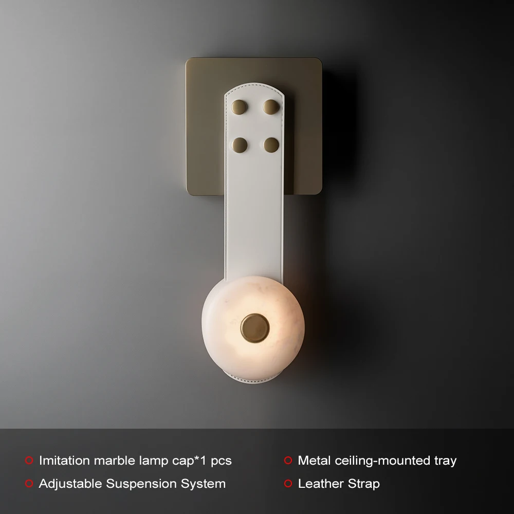 

Потолочная люстра Artpad с коричневым поясом и абажуром из искусственного мрамора