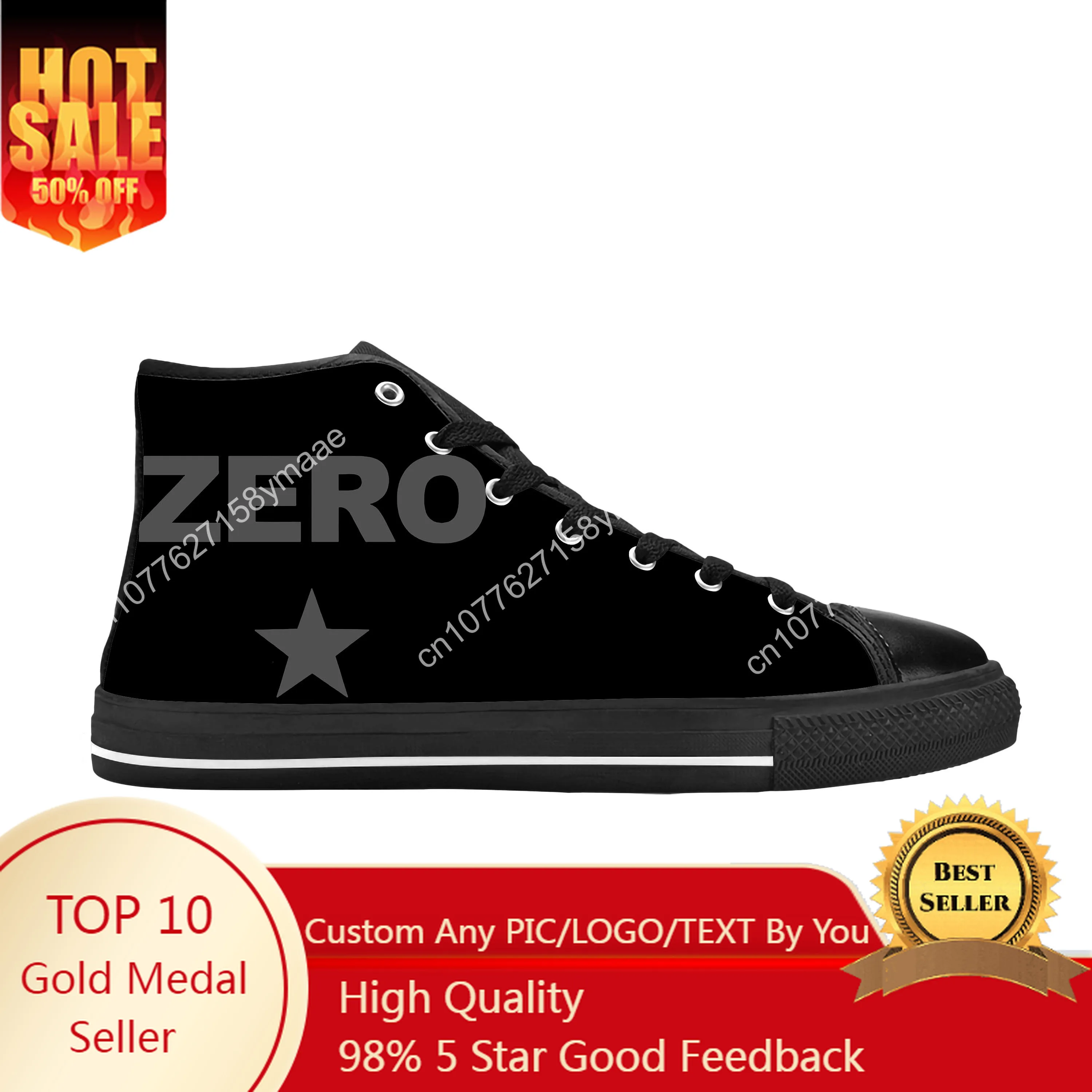 

Hot Smashing Pumpkins Zero Rock Band Singer Music Casual Cloth Shoes High Top Comfortable Breathable 3D Print Men Women Sneakers