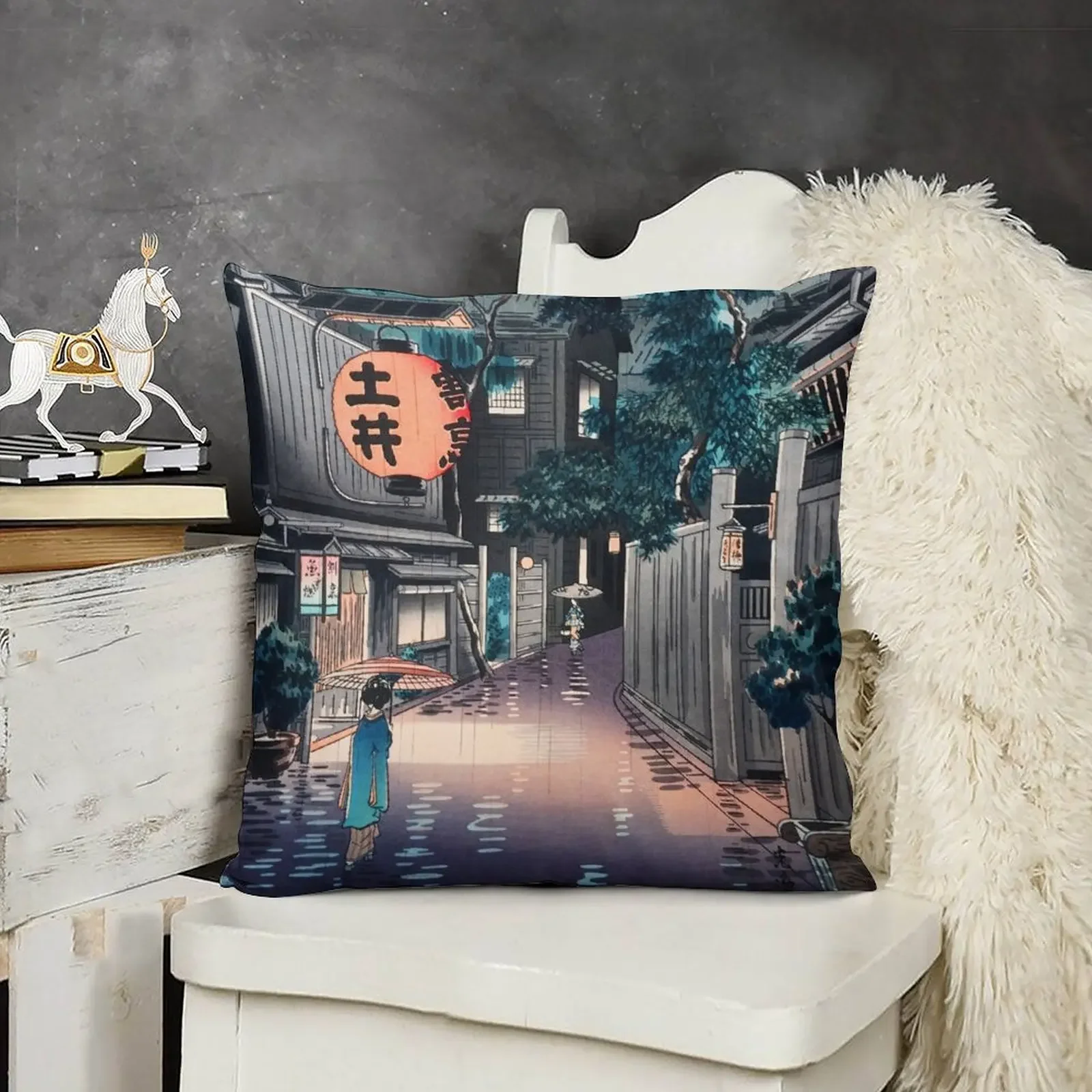 Ushigome Kagurazaka от Tsuchiya Koitsu декоративная подушка чехол для подушки рождественские
