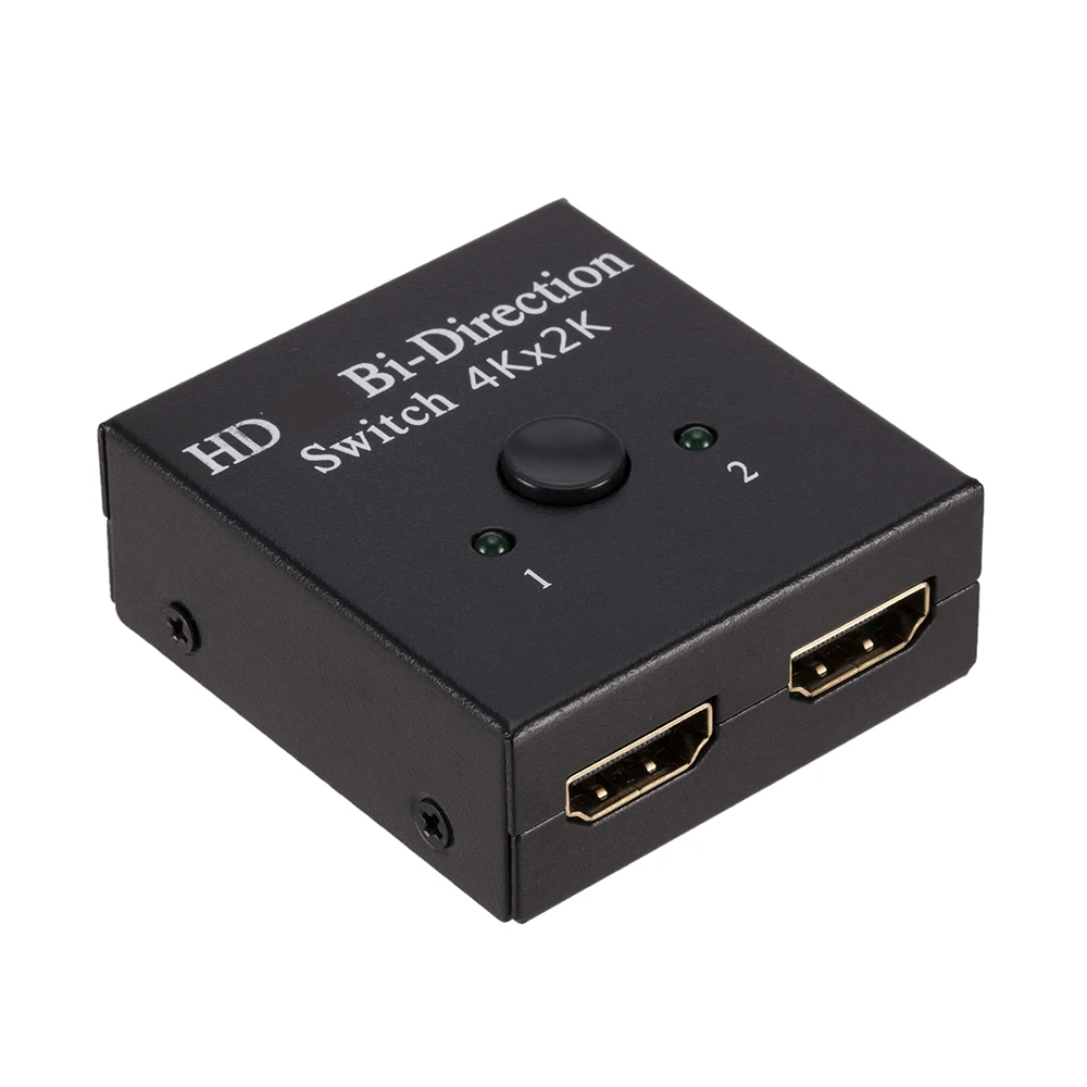 

4K HDMI-compatible Switch 2 Ports Bi-directional Switcher HD 4K 3D HDR HDCP Splitter Supports Ultra Xbox HDTV Switcher Adapter