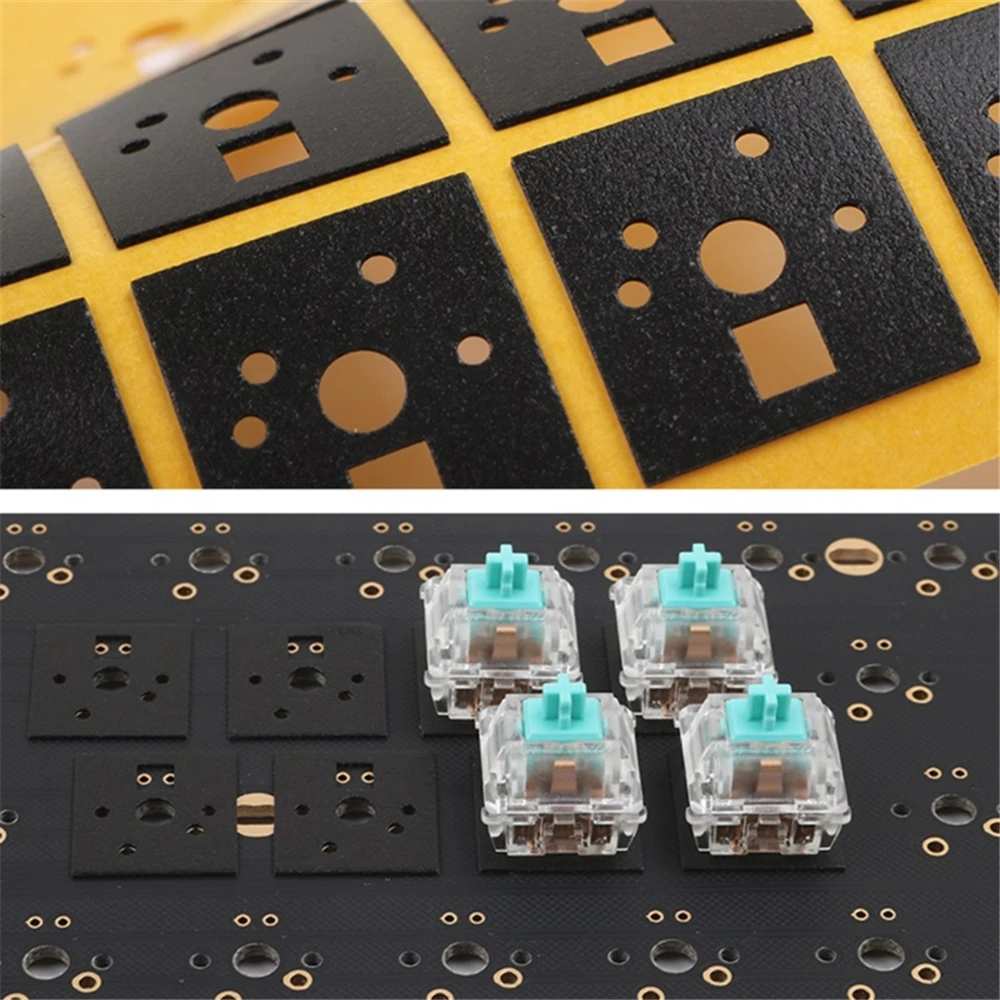 120 Pieces Mechanical Keyboard Switch Sticker Noise Dampener Foam Sound Reduction Insulation Film for Stabilizer |