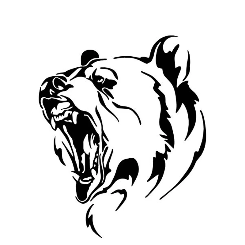 

Car Stickers Personalized Roaring Brown Bear Pattern Vinyl Decals Car Motorcycle Bumper Body Rear Window Decorative Decals,16CM