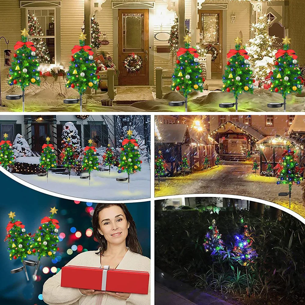 Солнечная елка Декор Огни На открытом воздухе Водонепроницаемый Светодиодный