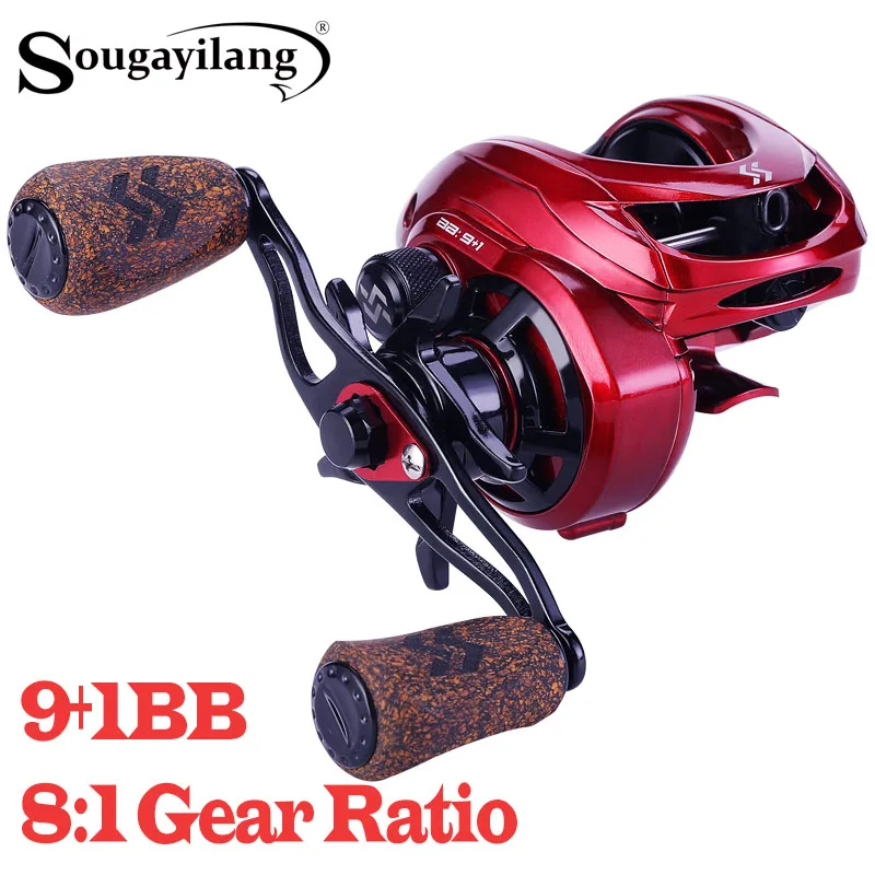 

Sougayilang Рыболовная катушка двойной тормозной Системы 8 кг Макс Перетащите Спиннинг Катушка Для заброса приманки 9 + 1 BB 8 :1 высокая Скорость Кар...