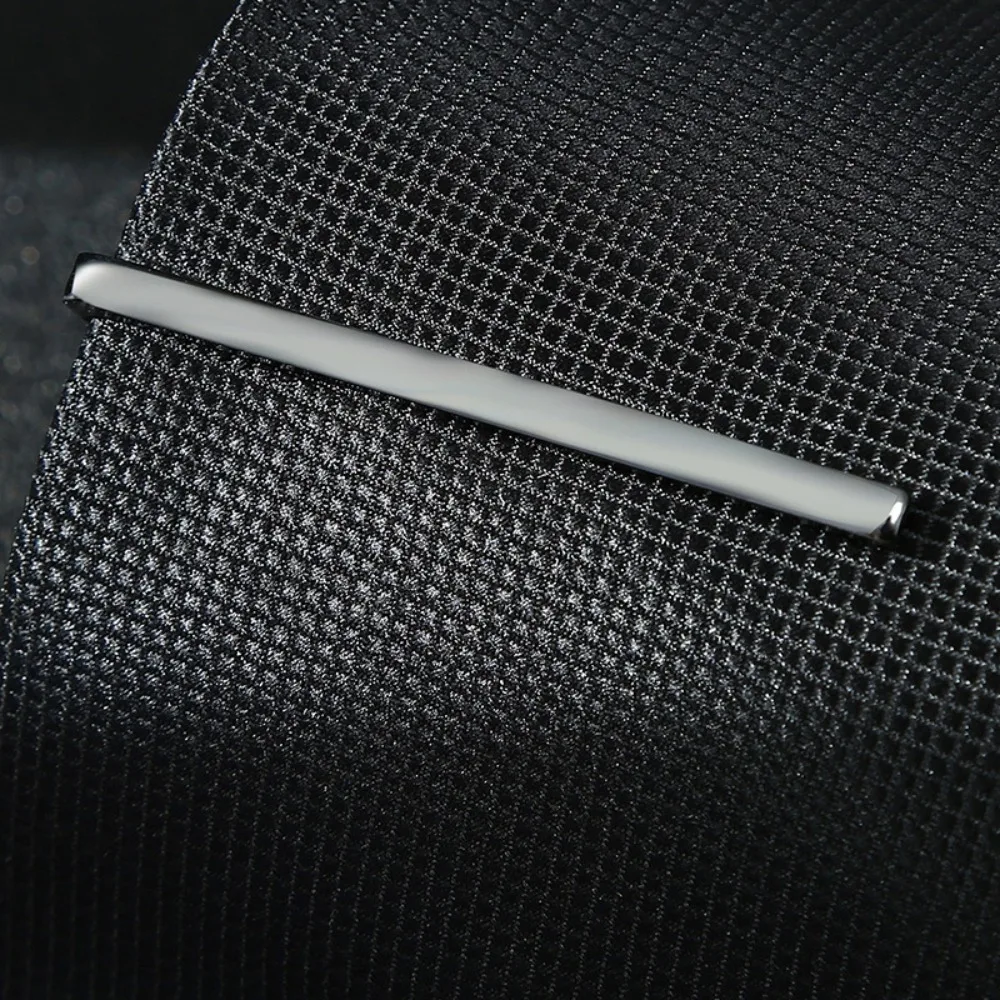 Деловая бижутерия подарок простой зажим для галстука застежка металлические