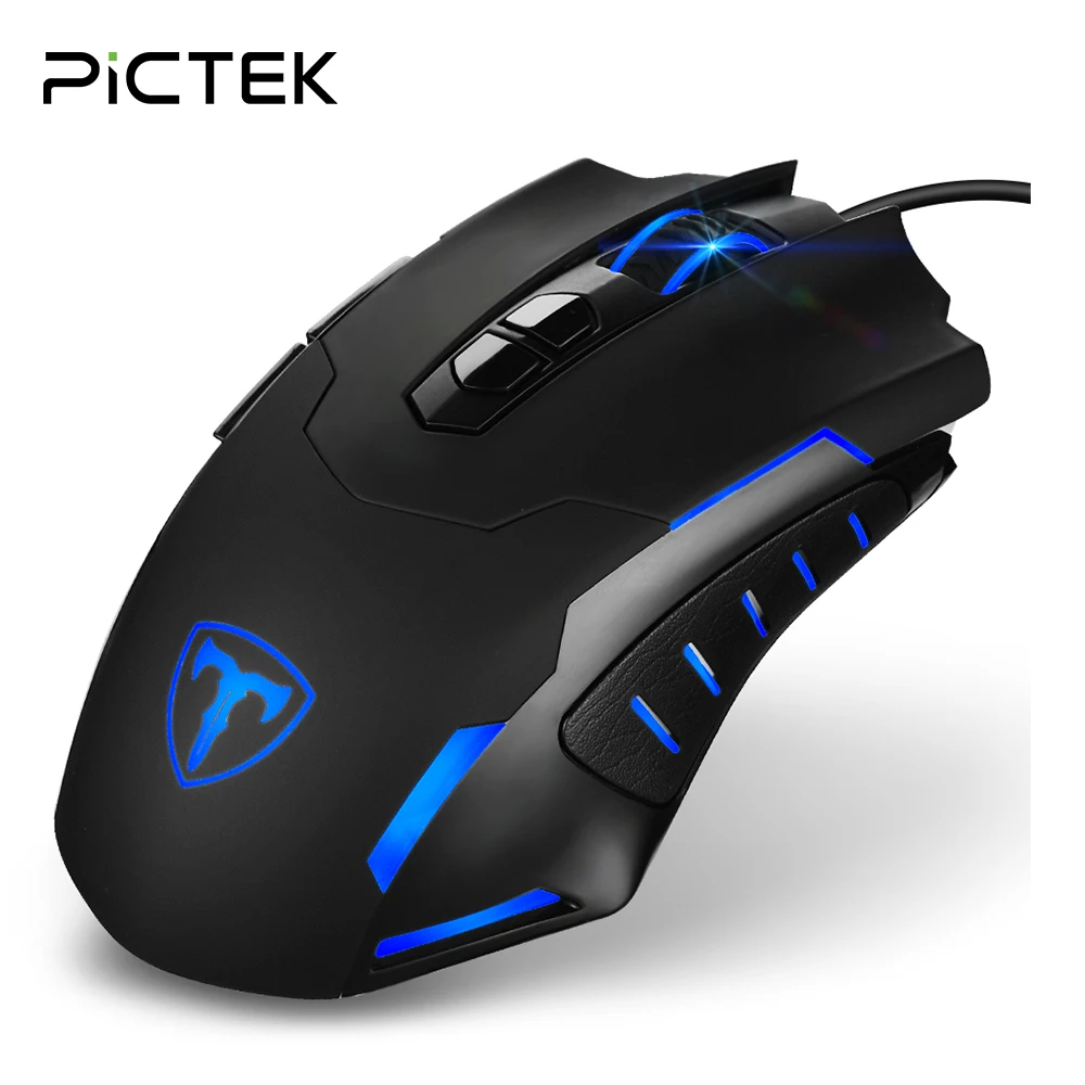 

Мышь Компьютерная PICTEK Проводная игровая, 7200DPI, 7 кнопок