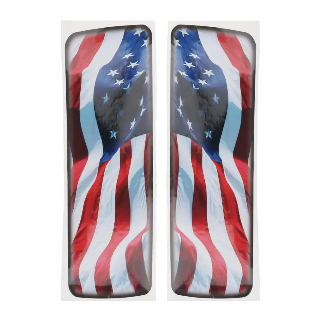 

1 Pair US Flag Saddlebag Side Box Cover Stickers For Touring Models