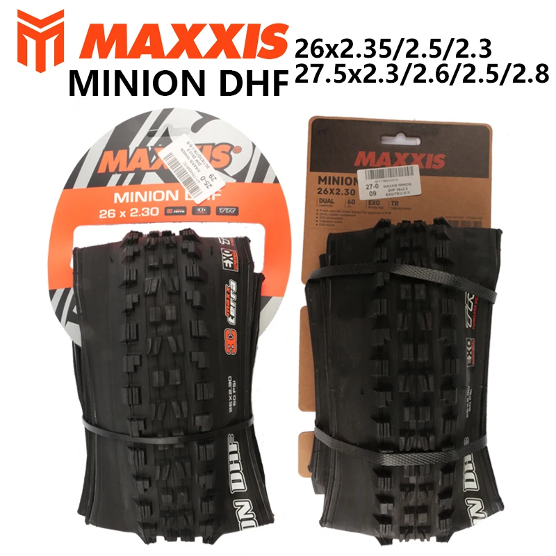 Фото Покрышка MAXXIS MINION DHF 26x2.35/2.5/2.3, 27.5x2.3/2.6/2.5/2.8 для даунхилла, эндуро и трейла, передняя, для любых условий, для горных велосипедов ﻿ №1