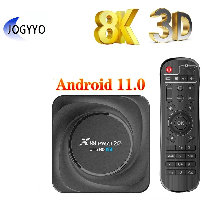 

Приставка Смарт-ТВ X88 pro 20, android 11, 8 ГБ, 128 ГБ