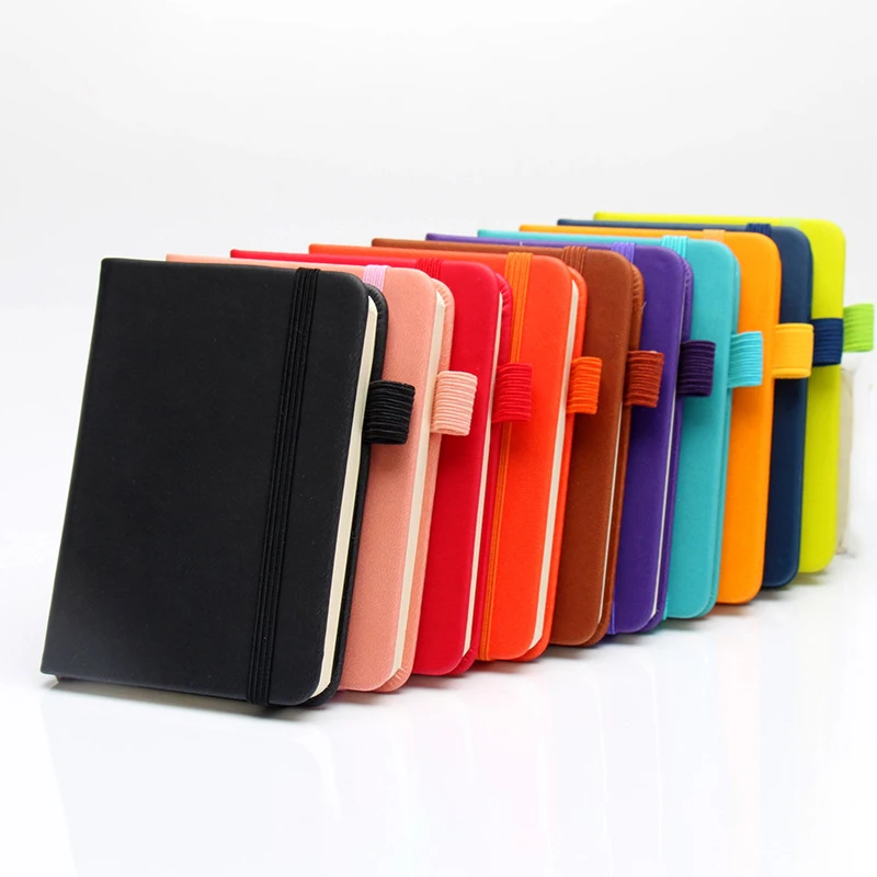 

Mini Notebook Portable Pocket Notepad PU Cover Diary Book Handwriting Word Book Memo Pad Office Student School Stationery