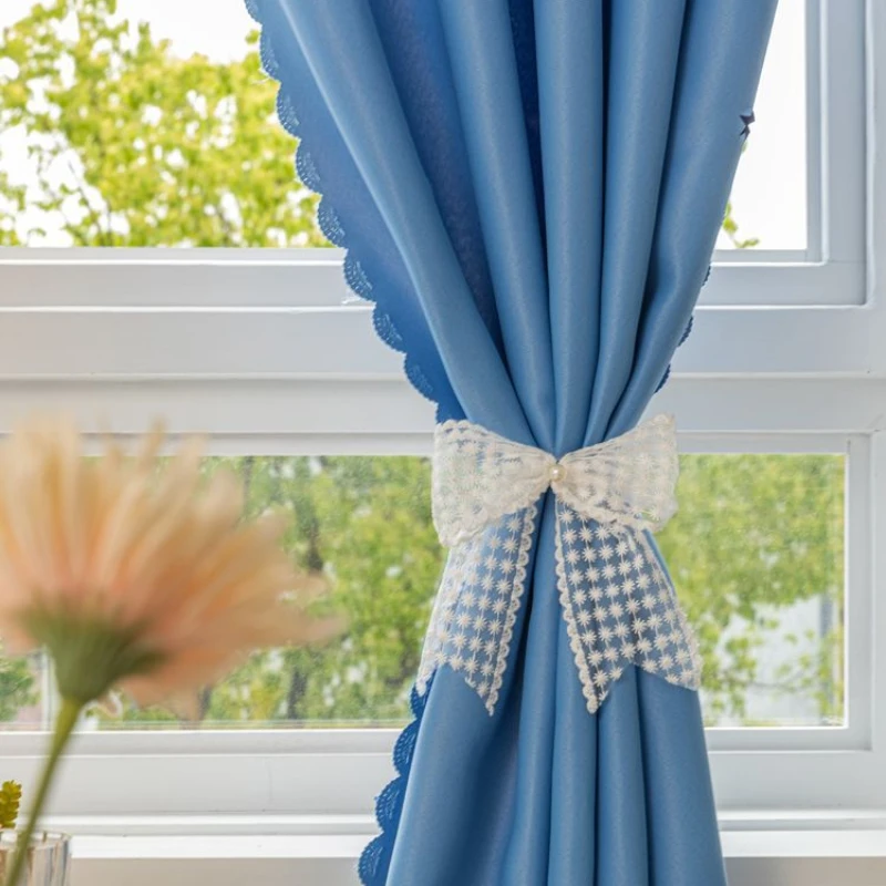 Французские винтажные двойные светонепроницаемые оконные шторы для общежития