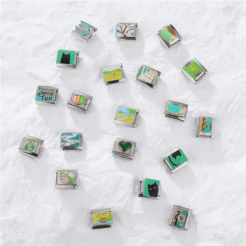 Memnon модные подвески в виде кошки с зеленым ландшафтом камеры итальянские