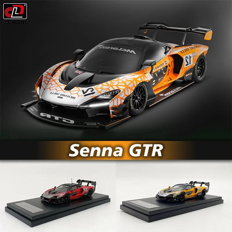 

ЖК-дисплей 1:64 Senna GTR желто-красный сплав, модель супер автомобиля