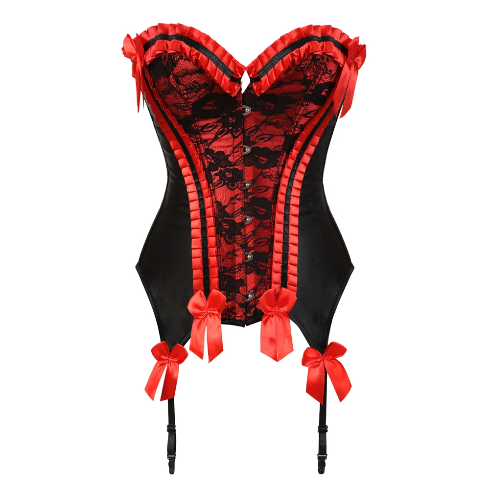 

Gothic Corsets and Bustiers for Women Renaissance Embroidery Punk Rock Corselete Carnival Party Clubwear Sexy Red Purple S-2XL