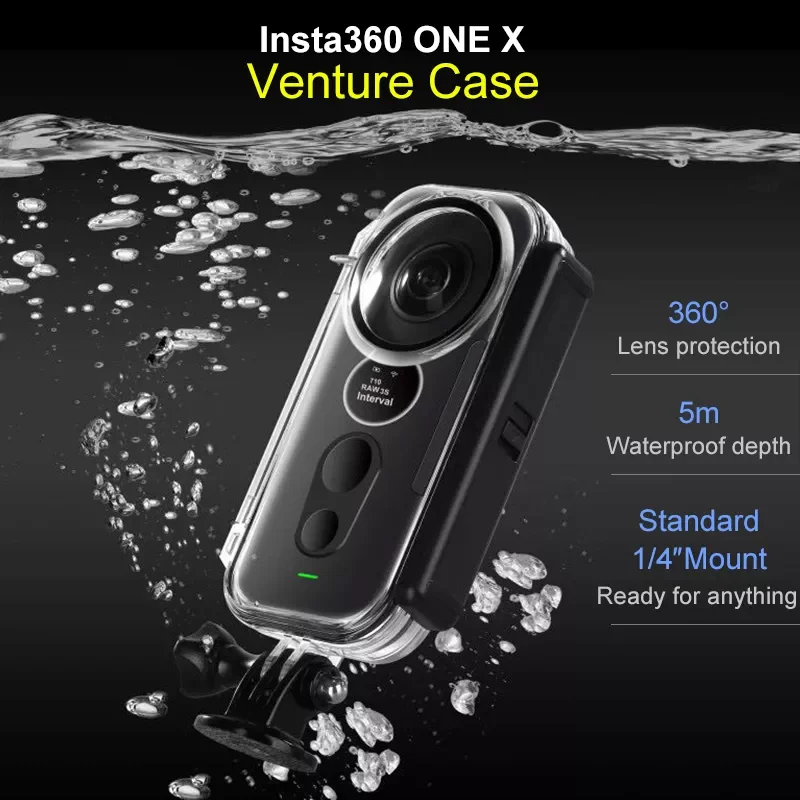 

Чехол Insta360 ONE X Venture, водонепроницаемый корпус Insta 360, защитный чехол для дайвинга Insta360 One X, аксессуары для камеры