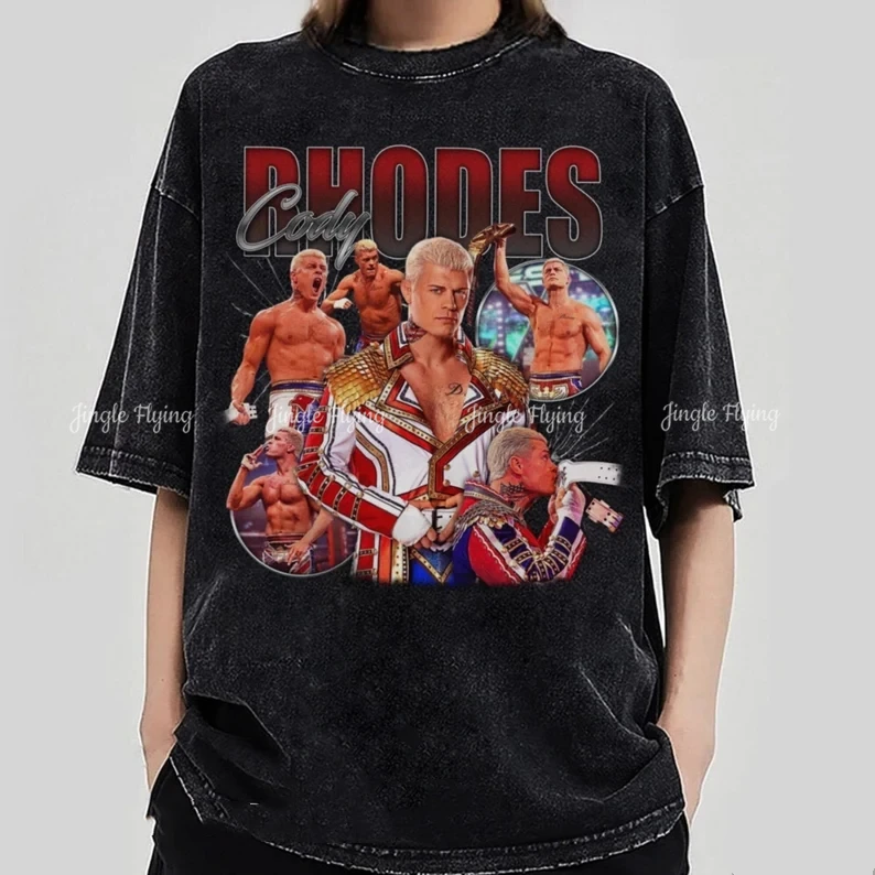 Винтажная футболка Cody Rhodes толстовка американская профессиональная с борцами для