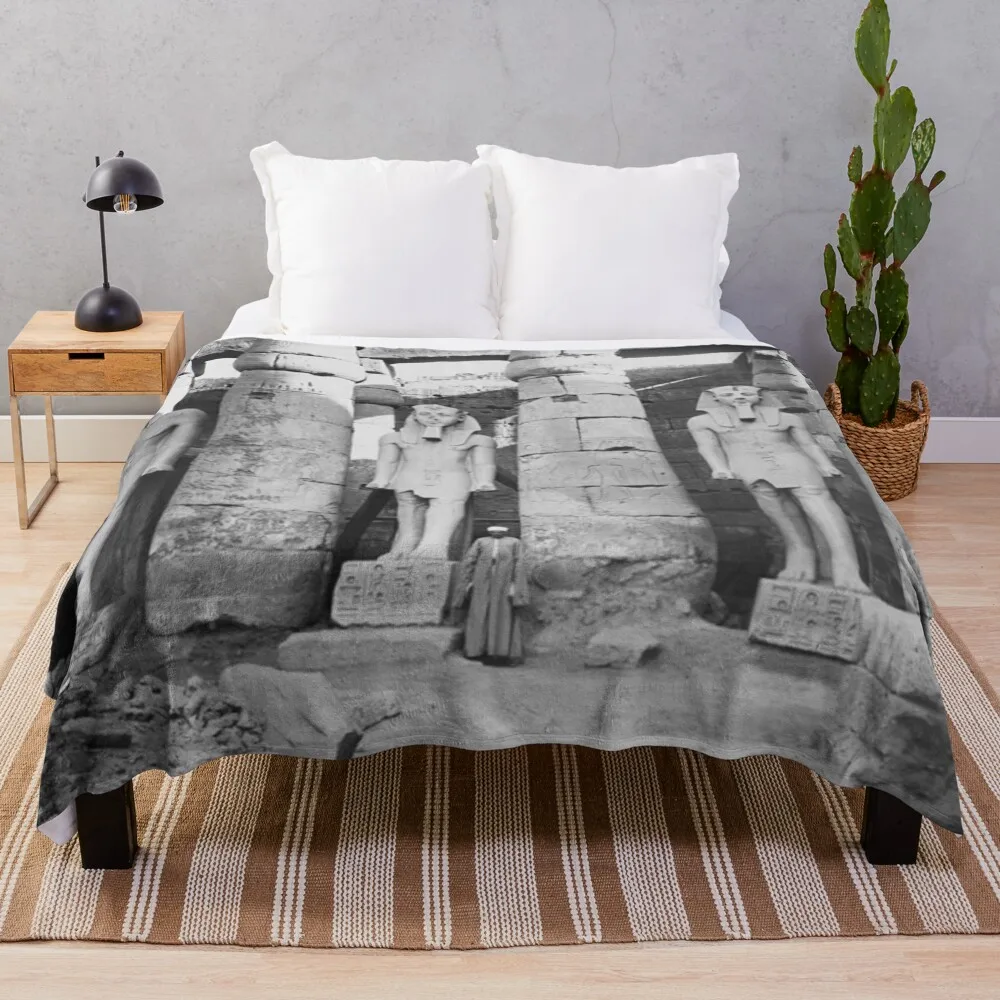 Древний Египет Портретные статуи Фарма Рамеса Люксор 1922 черно-белый принт