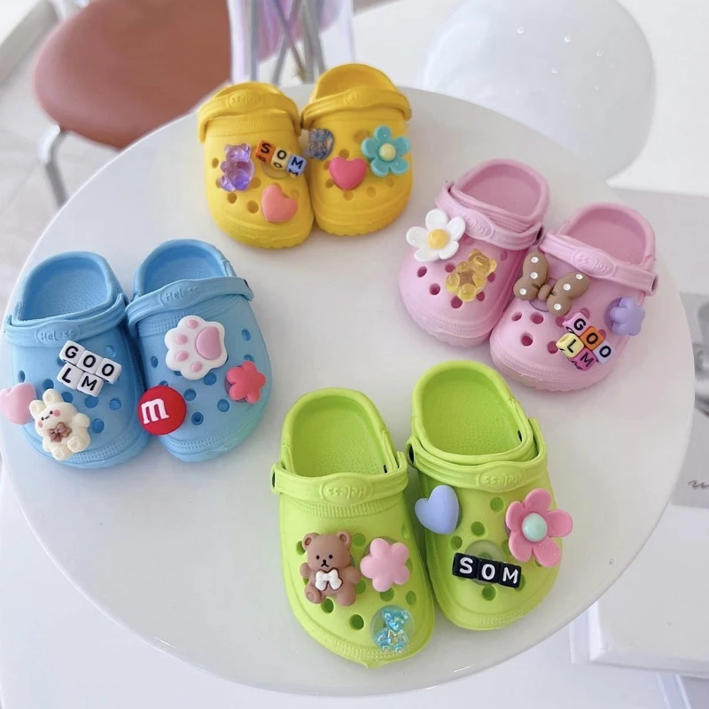 

with 10 Pieces Cartoon Accessories Pet Slippers Dog Cat Hole Shoes Grooming Kitten Puppy Products Sandal Summer Croc Clogs Mini