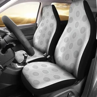 grey circle dots abstract art car seat covers pair 2 front seat covers car seat protector car accessories