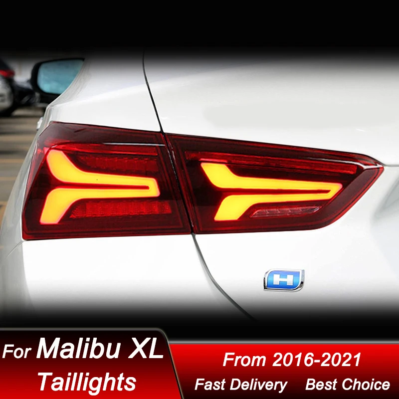 Фото Стайлинг автомобиля задние фонари для Chevrolet Malibu XL 2016-2021 новый стиль полностью светодиодный динамический указатель поворота задний фонарь в сборе №3