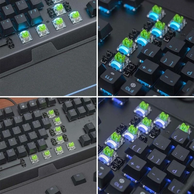 Фото Зеленые переключатели для механической игровой клавиатуры Blackwidow V3 Pro V3 Tenkeyless и другие с 3-контактным светодиодным переключателем, лучшая распродажа №1