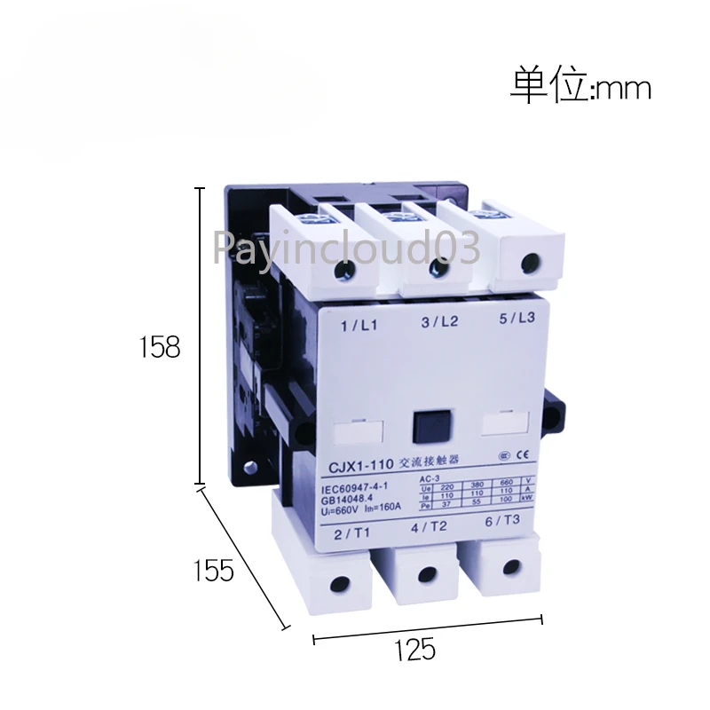 

Original DELIXI AC Contactor CJX1-110/22 380V 220V 110V 36V 24V