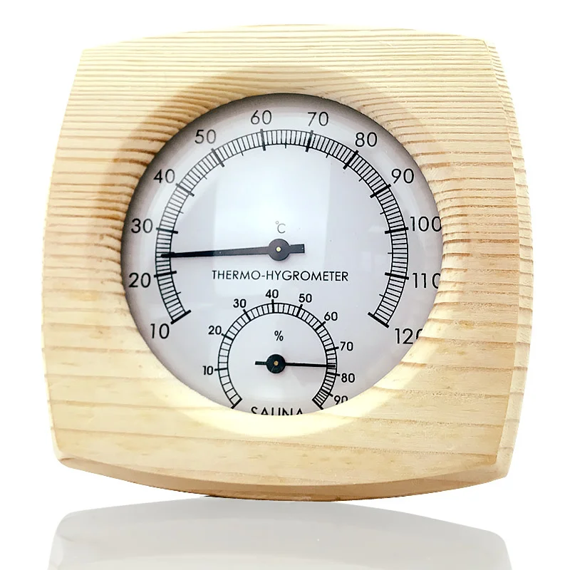 

Цифровой измерительный прибор Lighten Up для сауны из сосновой древесины, термометр для сауны, гигрометр, премиум деревянные аксессуары для сауны