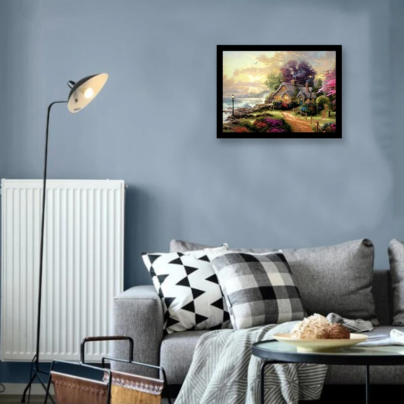 

Рисование по номерам, искусственная краска с кистями и акриловым пигментом для начинающих-Fairyland Scene